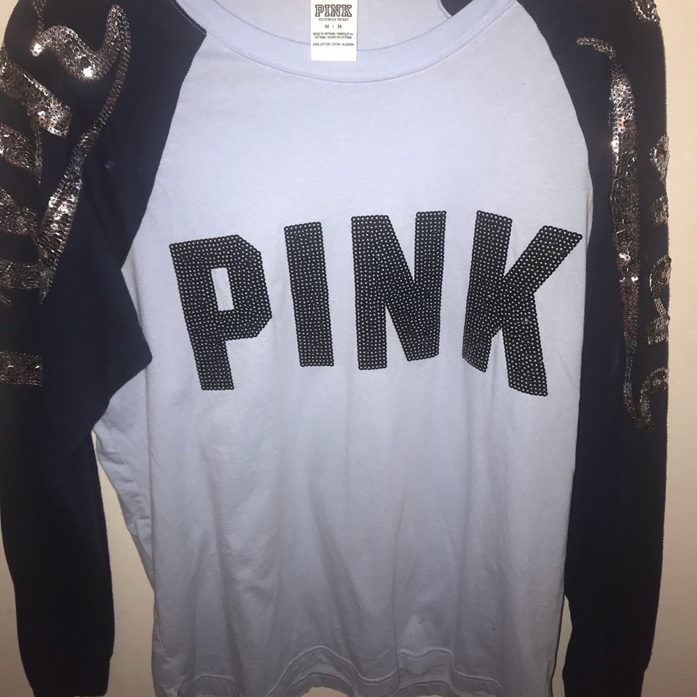 Blue Sequenced Victoria Secret Long sleeve